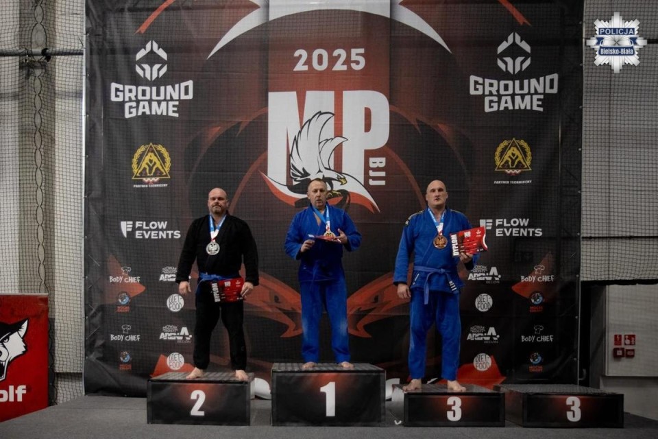 Policjant z Czechowic-Dziedzic wicemistrzem Polski w brazylijskim jiu-jitsu