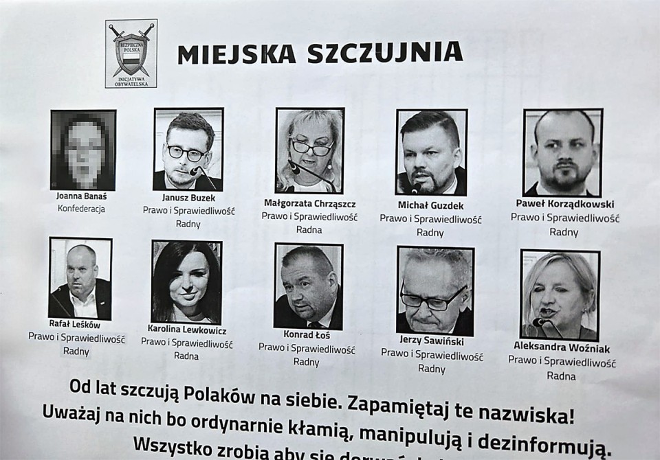 Miejska Szczujnia w skrytkach radnych PiS