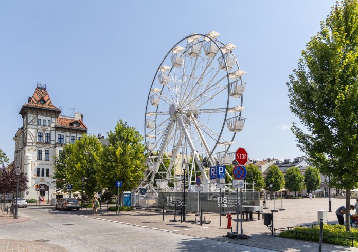 Koło widokowe już działa w centrum Bielska-Białej