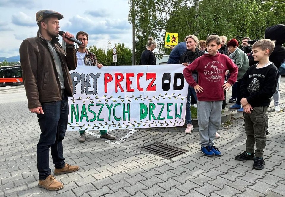 Sarni Stok: piły precz od naszych drzew [film, zdjęcia]